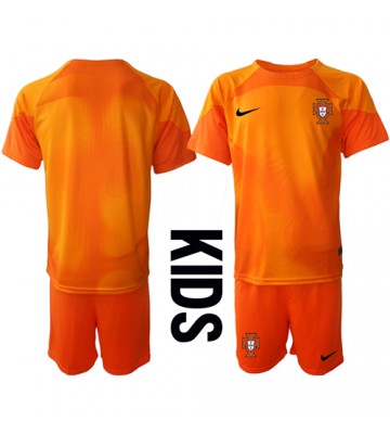 Portugal Målvakt babykläder Bortatröja barn VM 2022 Korta ärmar (+ Korta byxor)